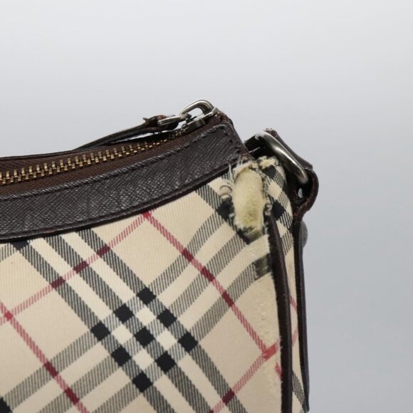 BURBERRY Nova Check Shoulder Bag Canvas Leather Beige Auth BD1036 - Picture 13 of 16